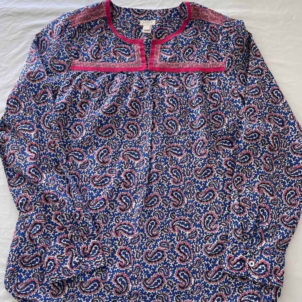 J.Crew Lightweight Cotton   Blouse